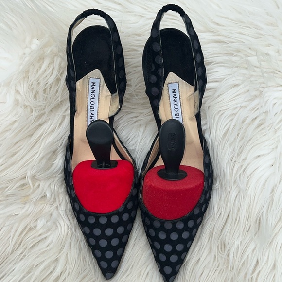 Manolo Blahnik Polka Dot Low Heel Pump 41 - Picture 6 of 6